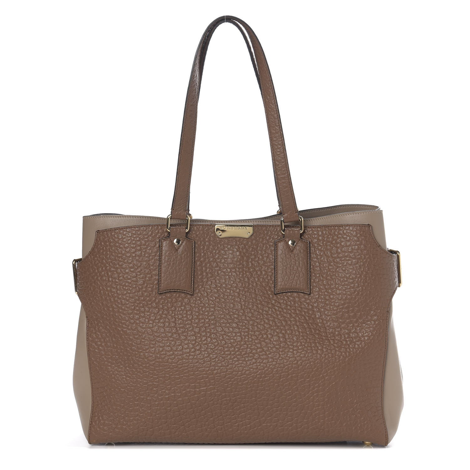 Burberry Heritage Grain Smooth Calfskin Large Clarborough Tote Sepia Brown Honey 1 of 13
