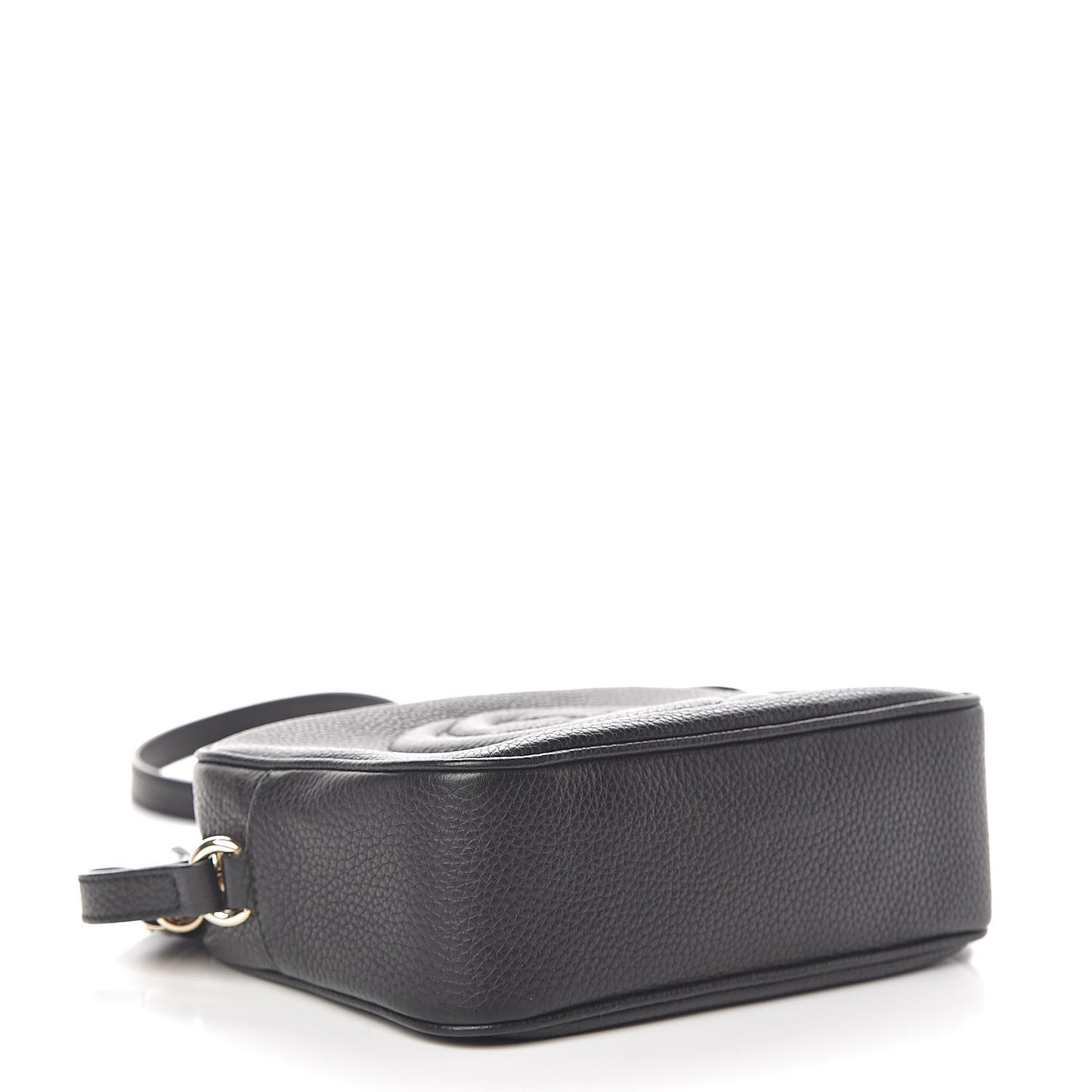 Pebbled Calfskin Small Soho Disco Bag Black
