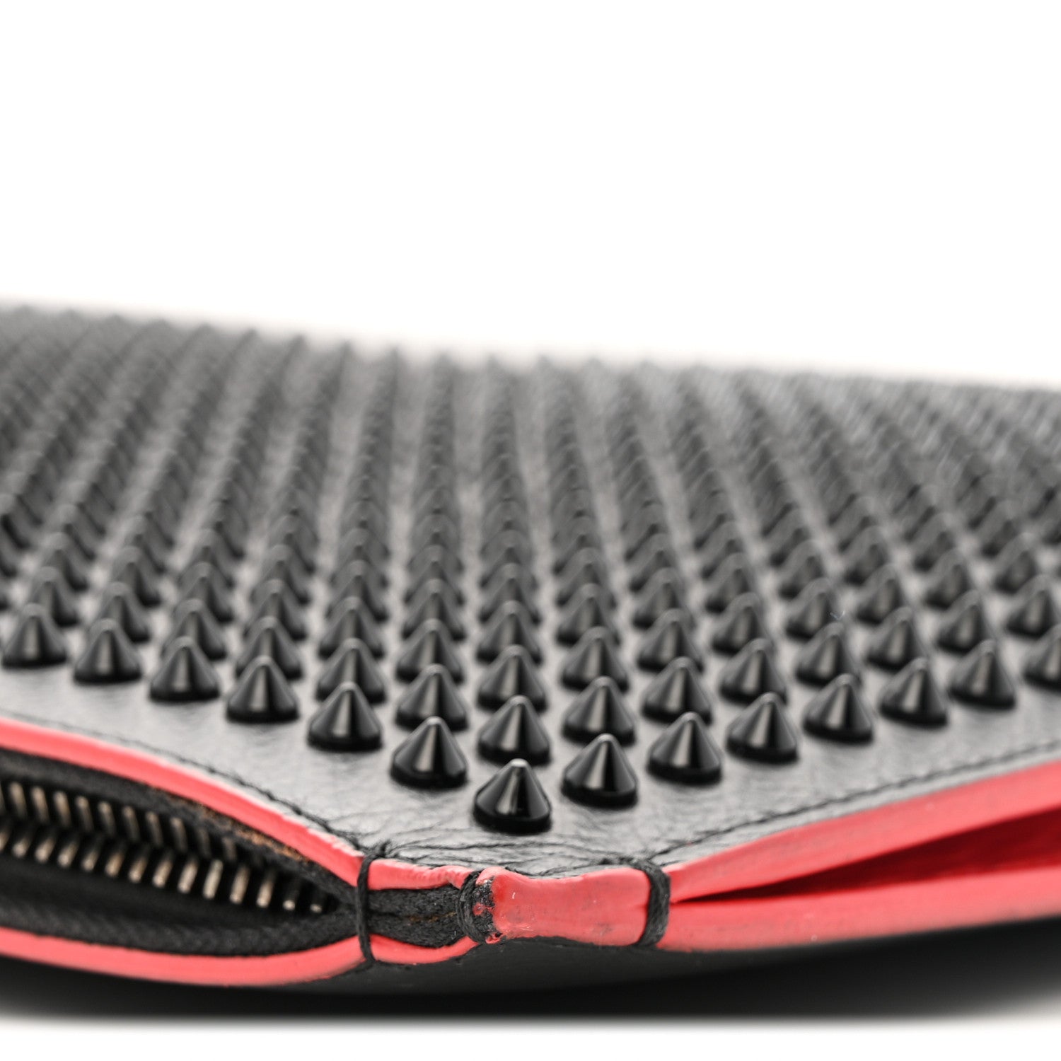 Christian Louboutin Calfskin Spiked Large Trictrac Portfolio Bag