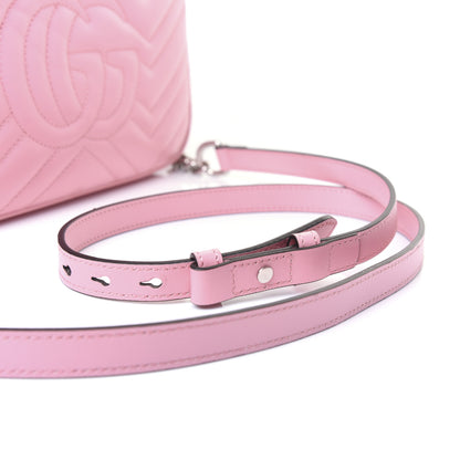 Gucci Calfskin Matelasse Small GG Marmont Chain Shoulder Bag Wild Rose 11 of 11