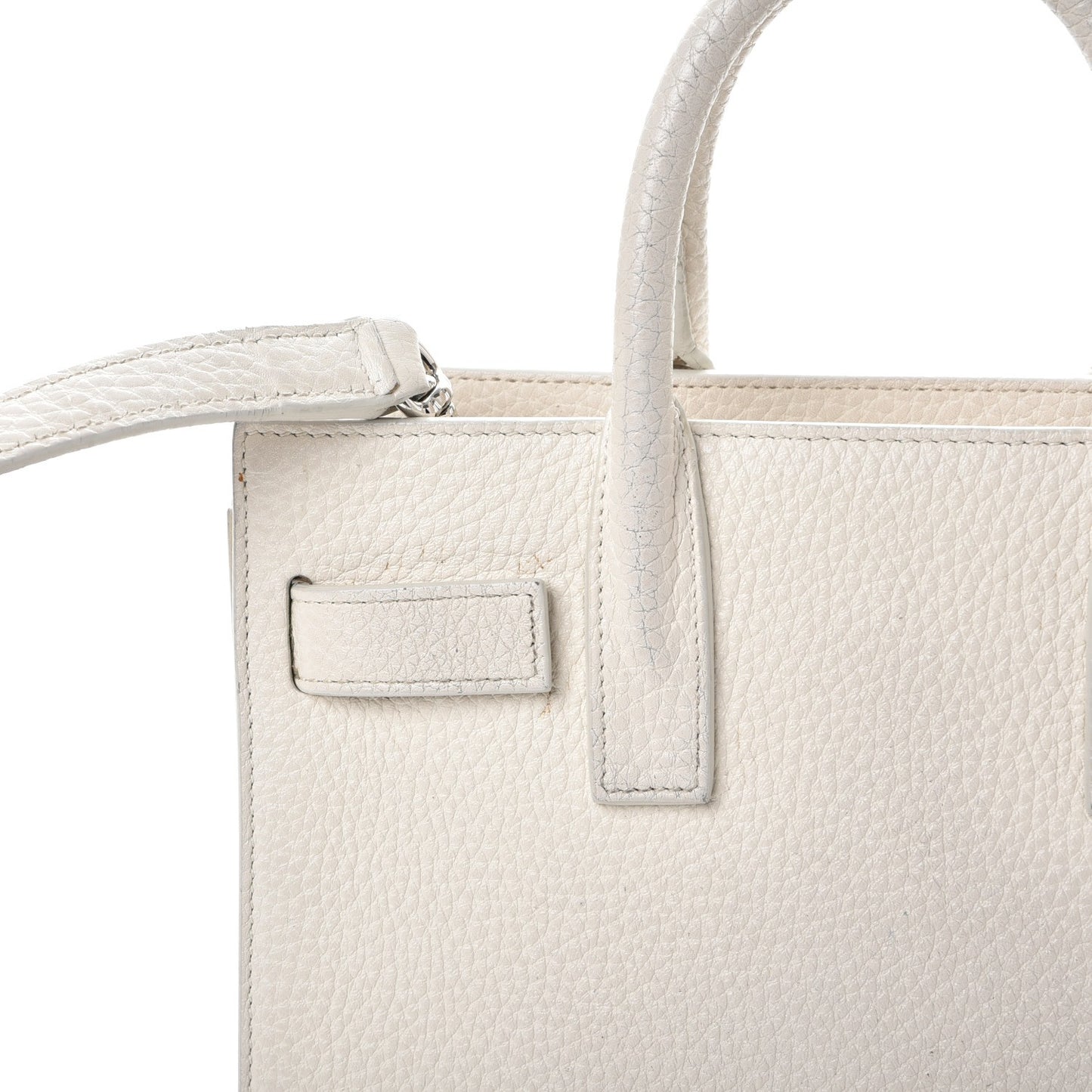 Calfskin Nano Sac de Jour Dove White