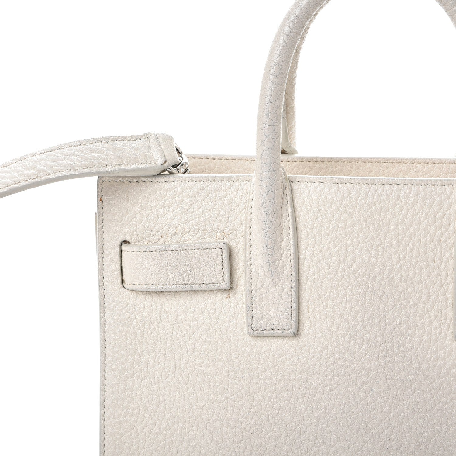 Saint Laurent Calfskin Nano Sac de Jour Dove White 11 of 19