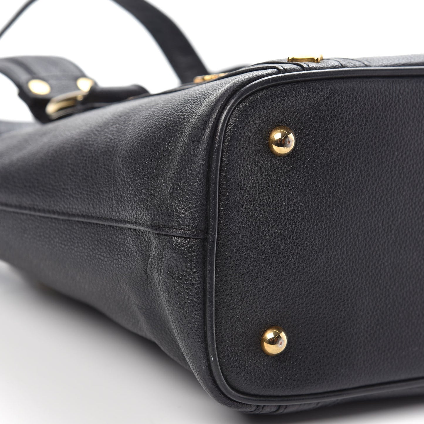 Grained Calfskin Mini Tote Black
