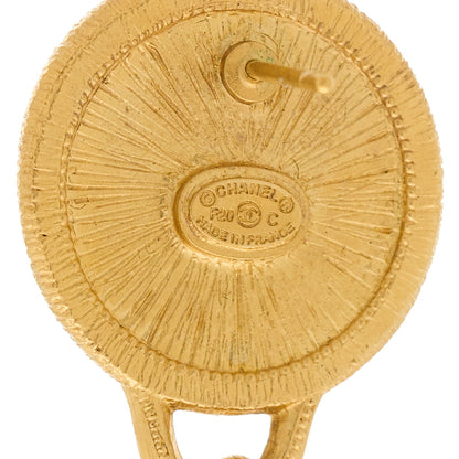 Chanel Pearl CC Tags Drop Earrings Gold 4 of 5