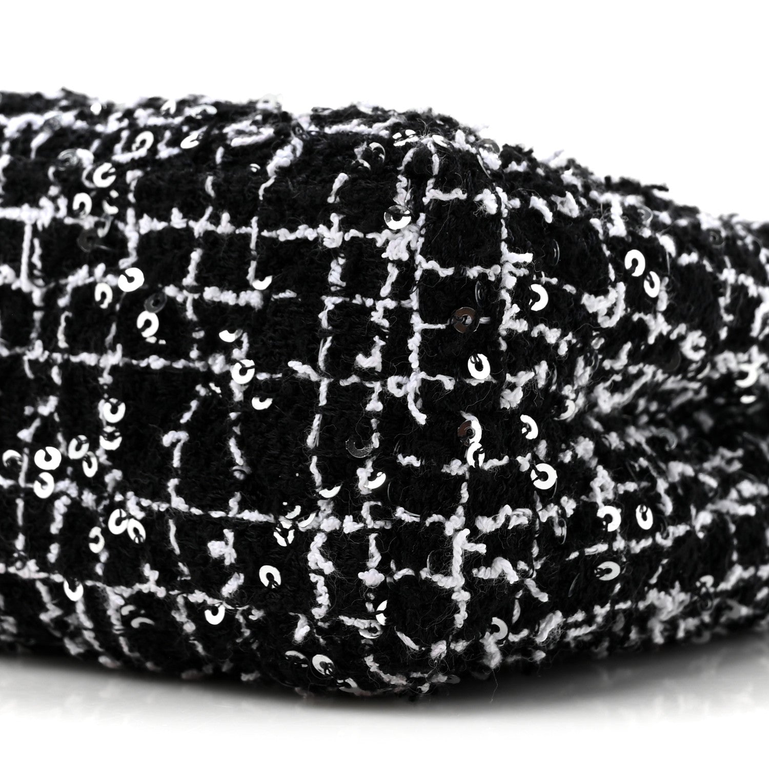 Chanel Tweed Quilted Nano Kelly Shopper Black White 9 of 11