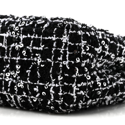 Chanel Tweed Quilted Nano Kelly Shopper Black White 9 of 11