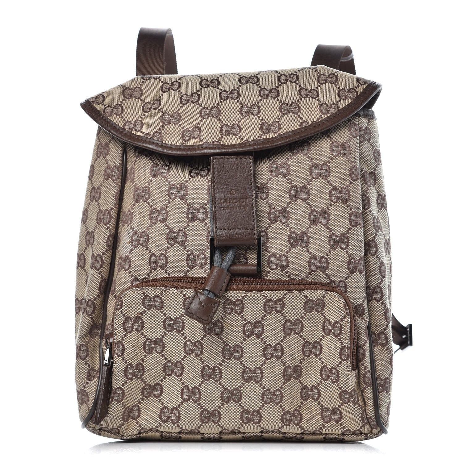 Gucci Monogram Flap Backpack Dark Brown 1 of 8