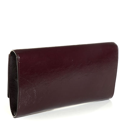 Saint Laurent Textured Patent Large Belle De Jour Clutch Violet 3 of 7
