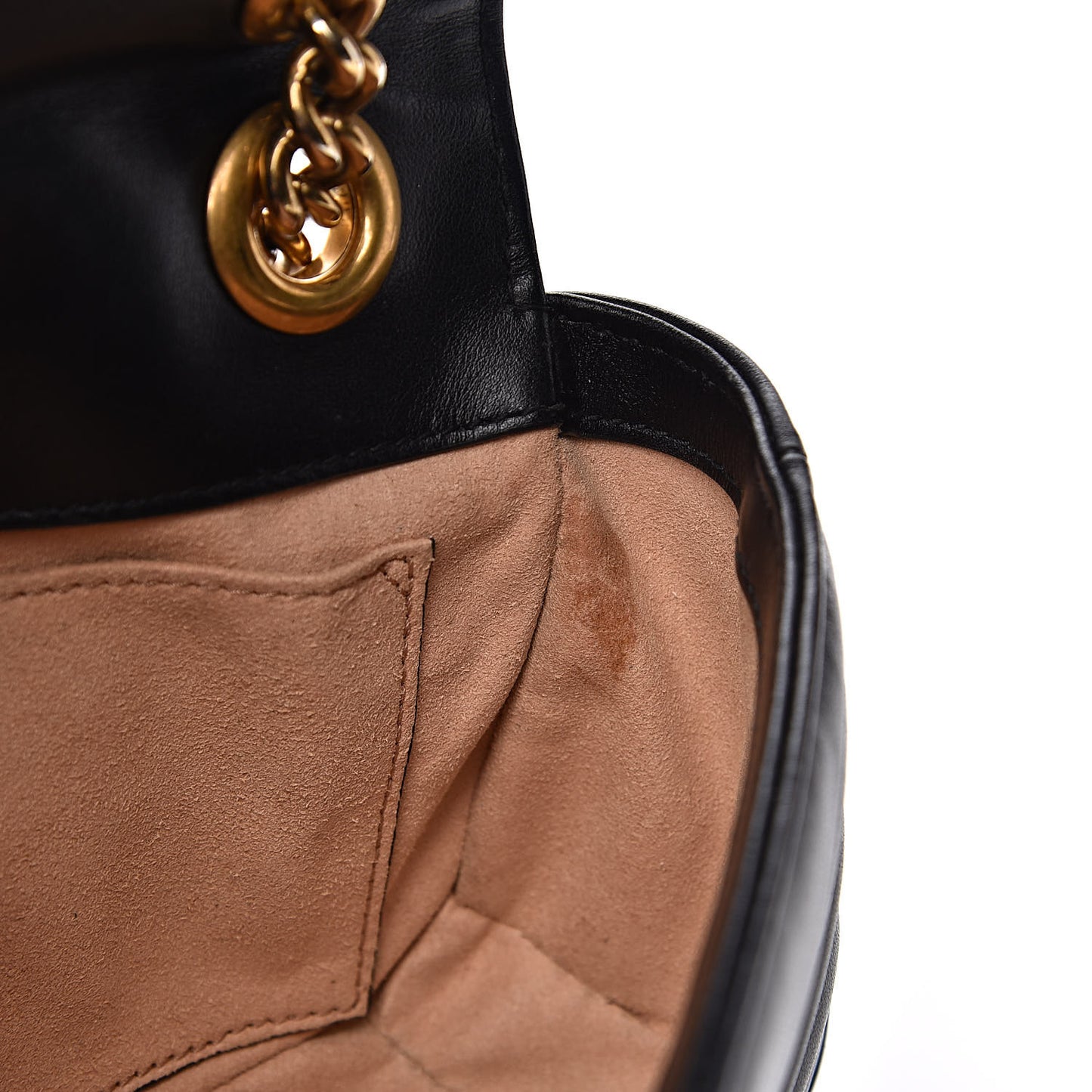 Calfskin Matelasse Mini GG Marmont Shoulder Bag Black