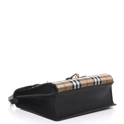 Burberry Derby Calfskin Vintage Check Small Macken Crossbody Bag Black 4 of 9