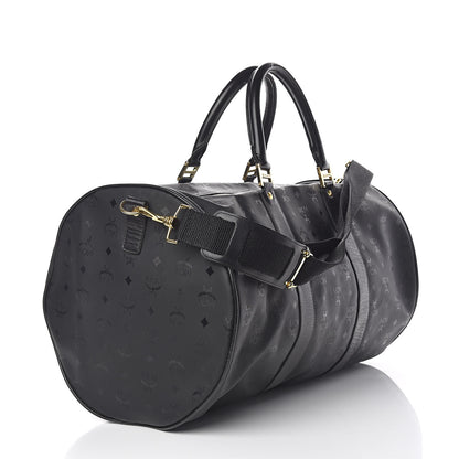 MCM Monogram Coated Canvas Weekender Black 3 of 18