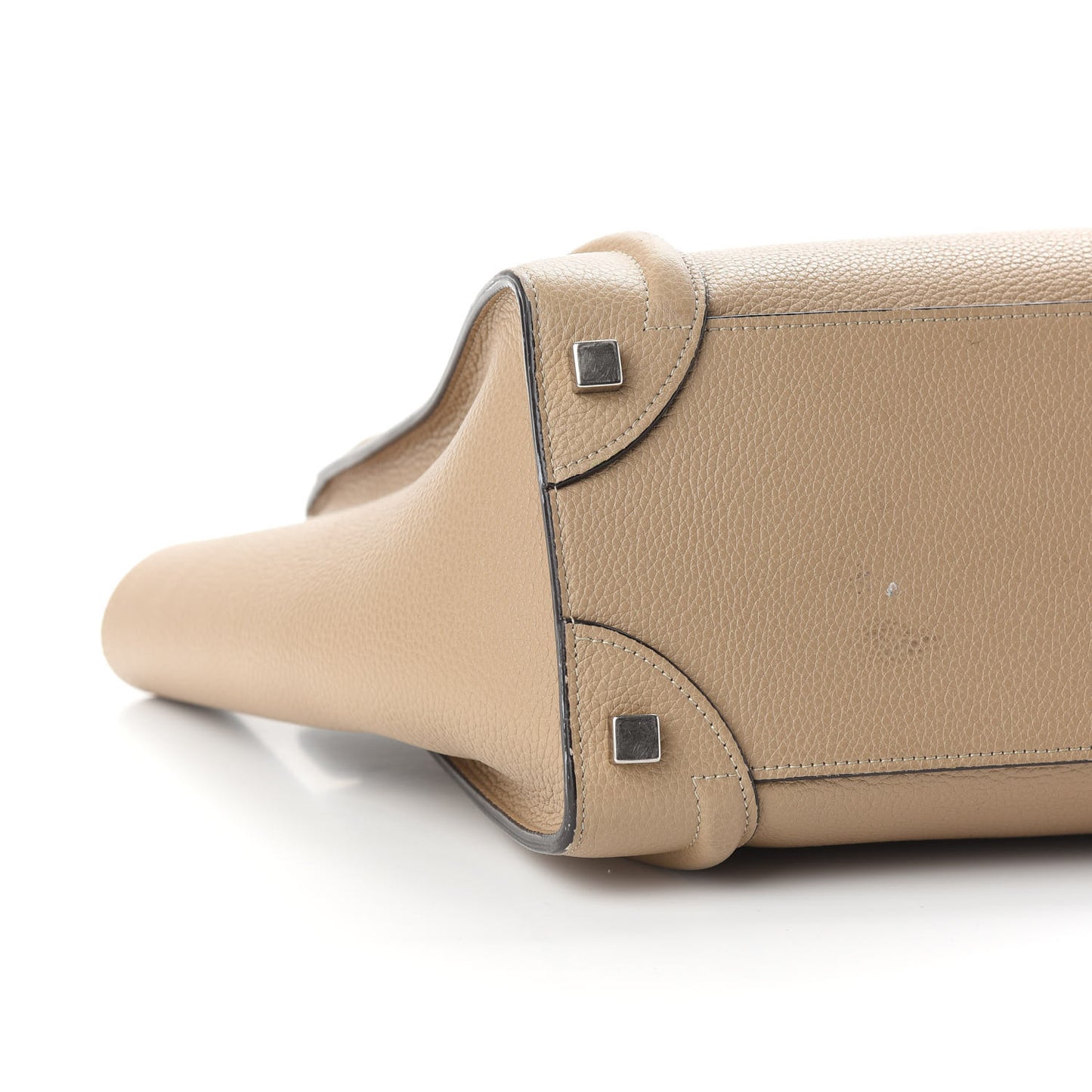 Drummed Calfskin Micro Luggage Dune