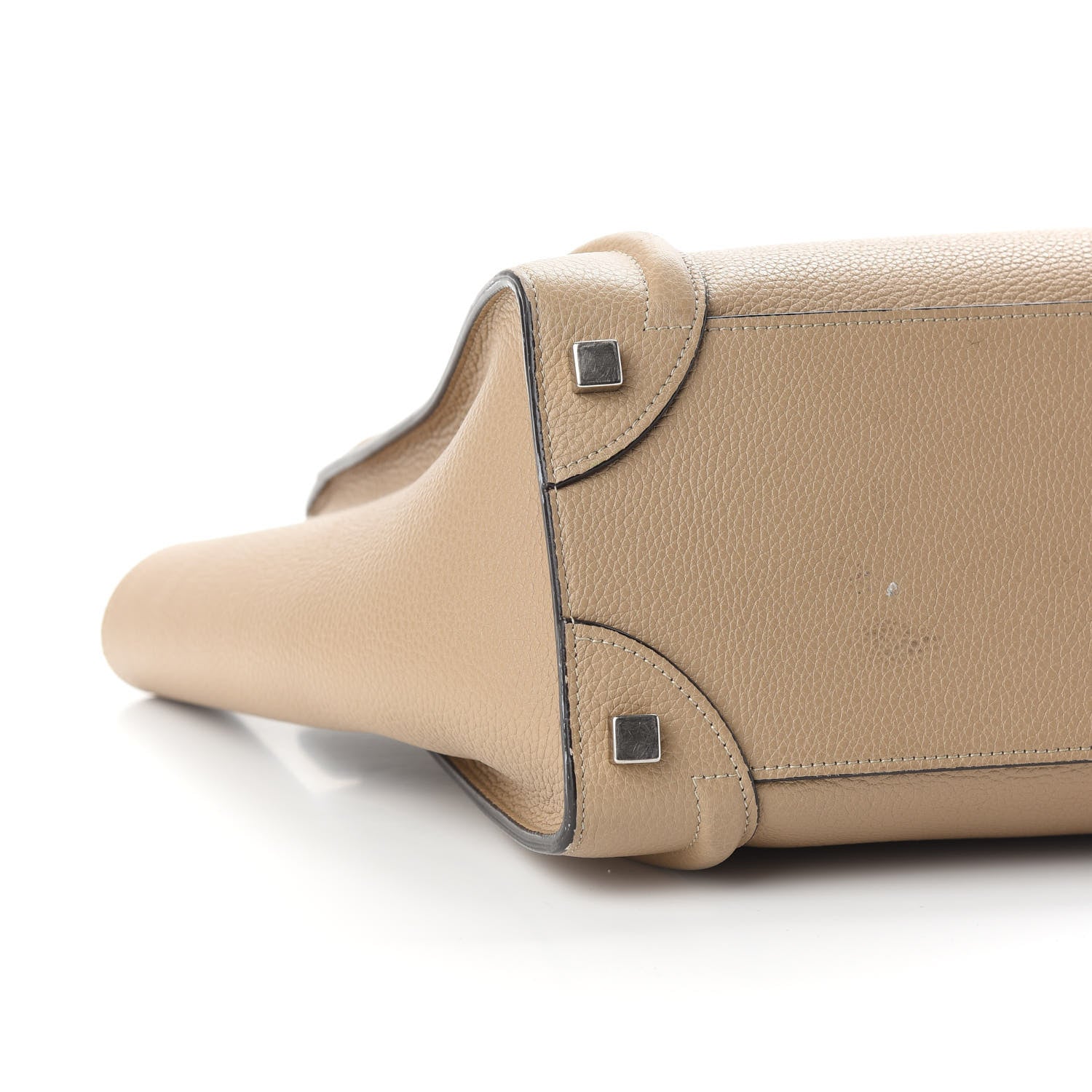 Celine Drummed Calfskin Micro Luggage Dune 7 of 13