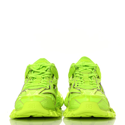 Balenciaga Rubber Mesh Monocolor Mens Track.2 Open Sneakers 41 Fluo Yellow 2 of 9