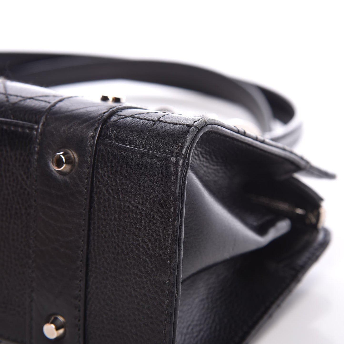 Calfskin Cannage Stitched East West Lady Dior Black