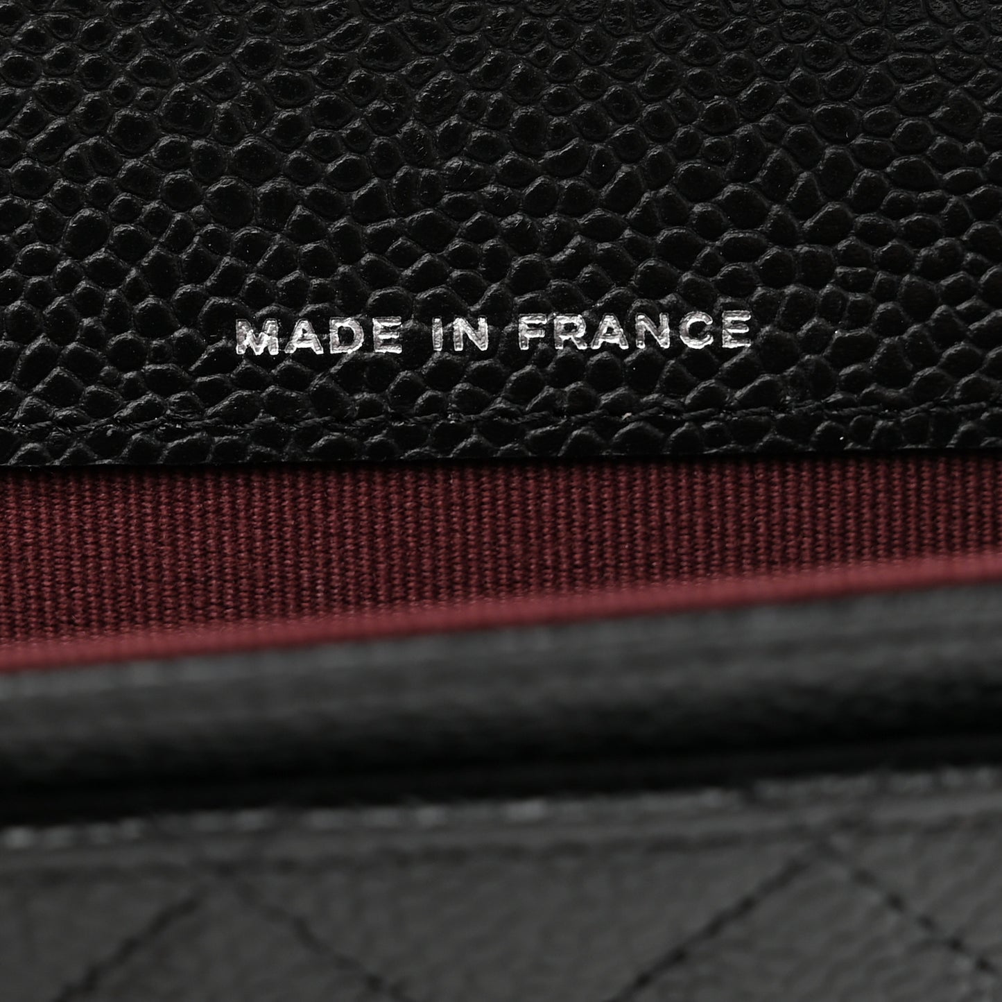 Caviar Quilted Flap Card Holder Wallet Black