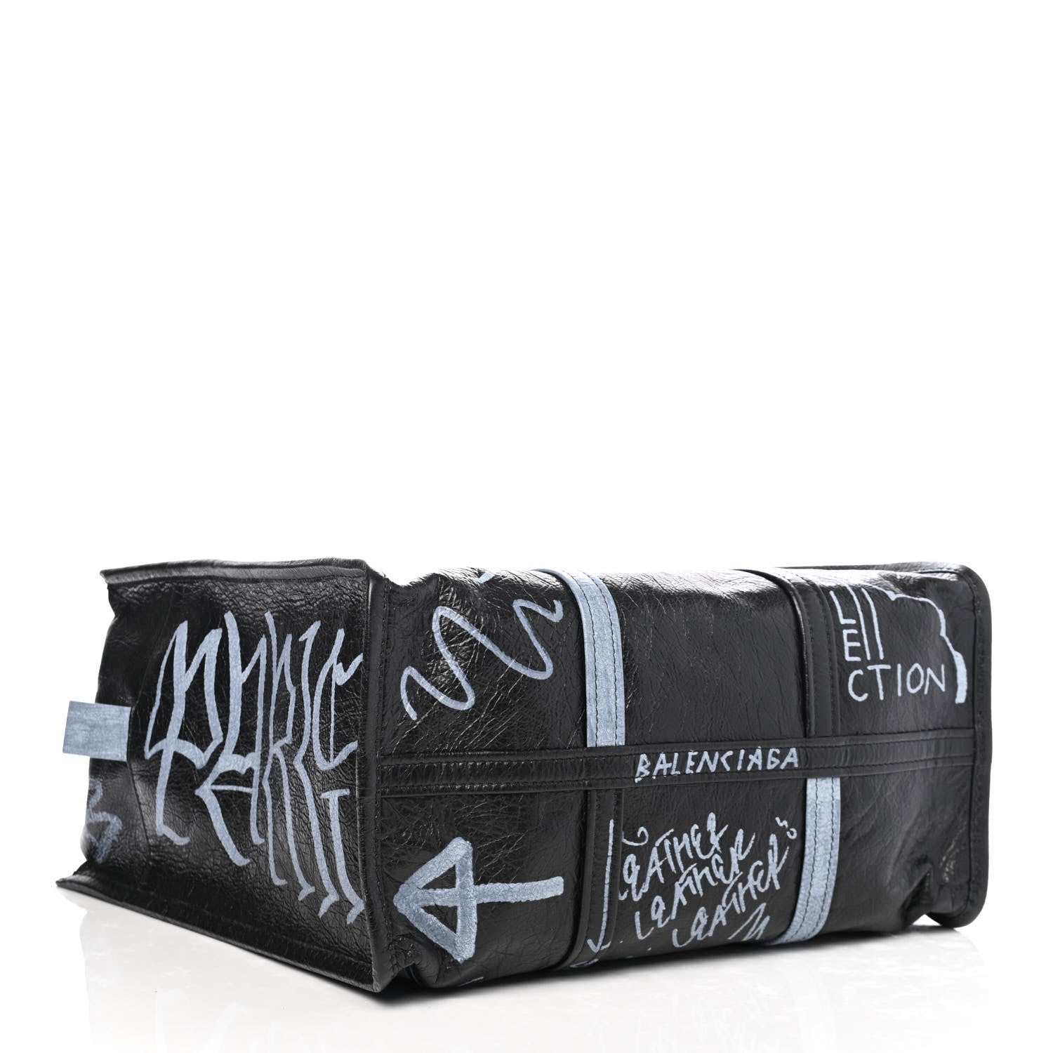 Balenciaga Agneau Arena Graffiti All Over Medium Bazar Shopper Tote Black White 3 of 4