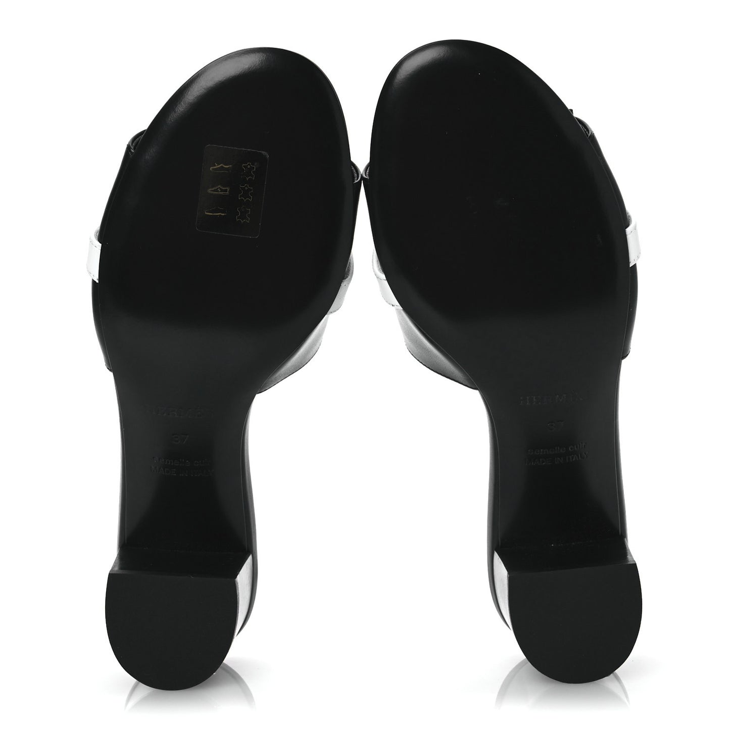 Calfskin Gigi 50 Sandals 37 White Black