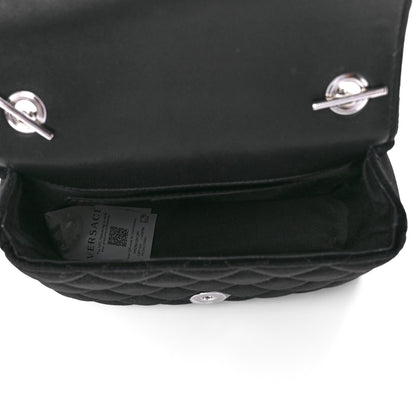 Versace Velvet Quilted Icon Crossbody Bag Black 5 of 12