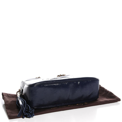 Gucci Soft Patent Small Soho Bowler Uniform Blue 4 of 9