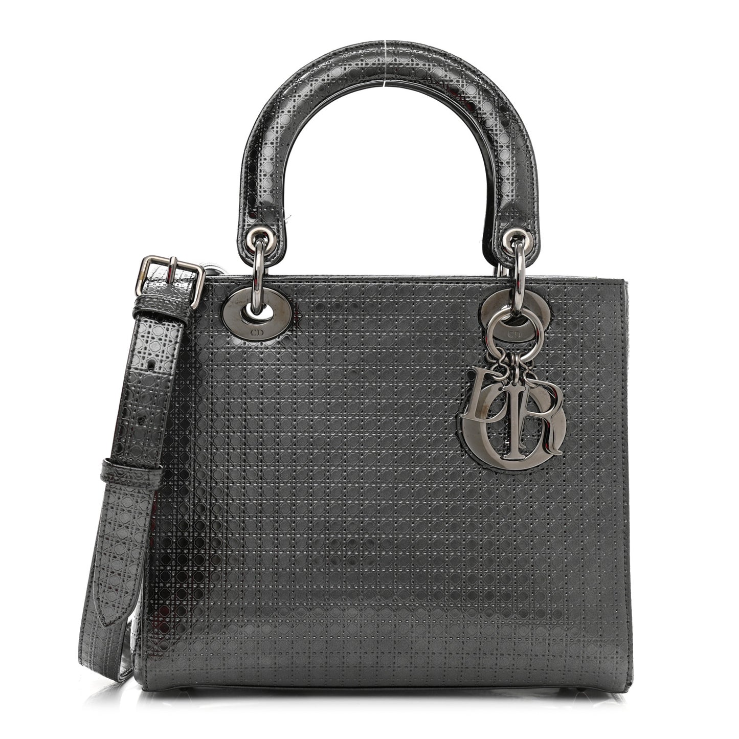 Patent Micro-Cannage Medium Lady Dior Onyx Black
