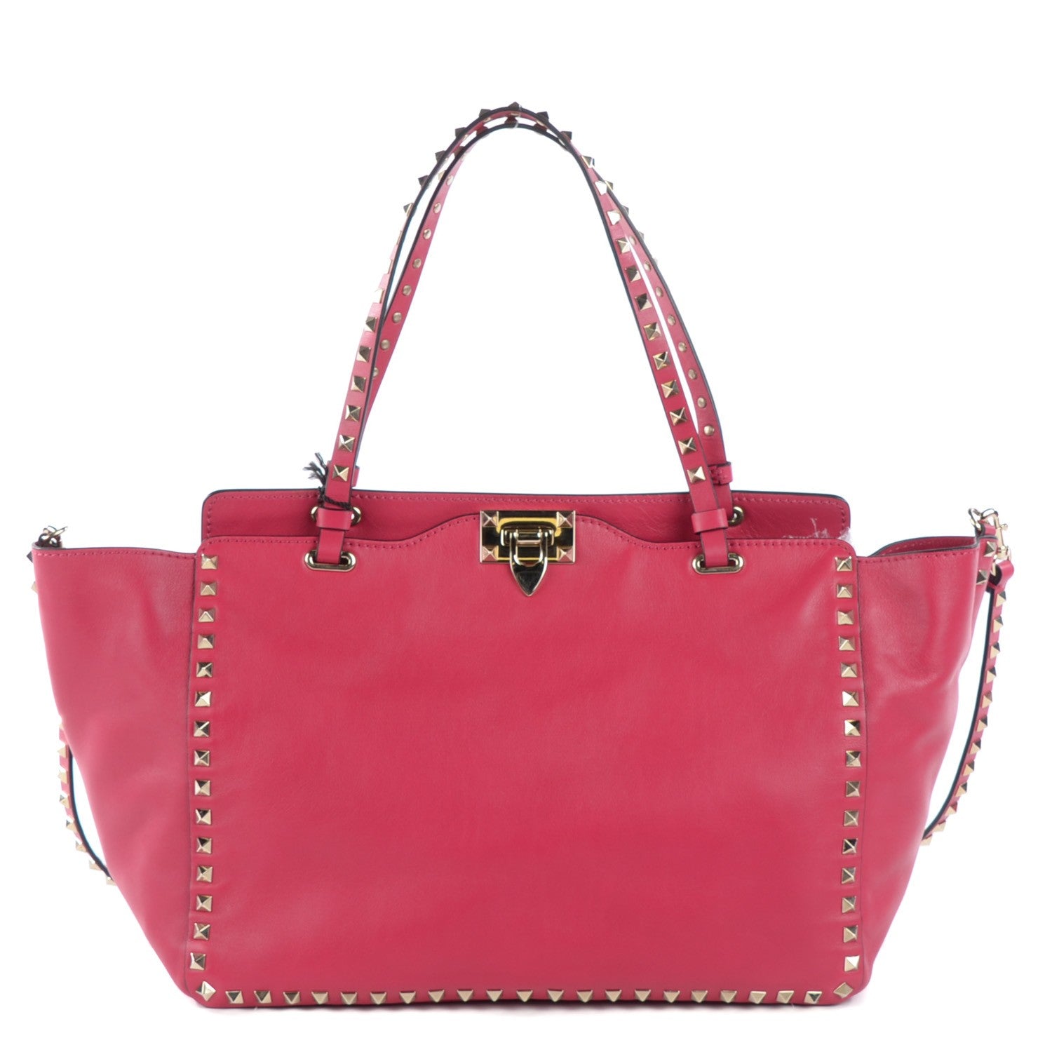 Valentino Garavani Vitello Medium Rockstud Tote Cyclamin 1 of 10