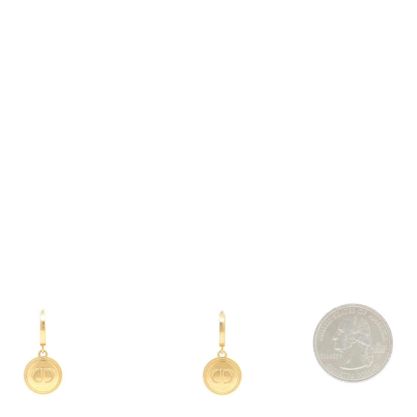Metal CD Earrings Gold