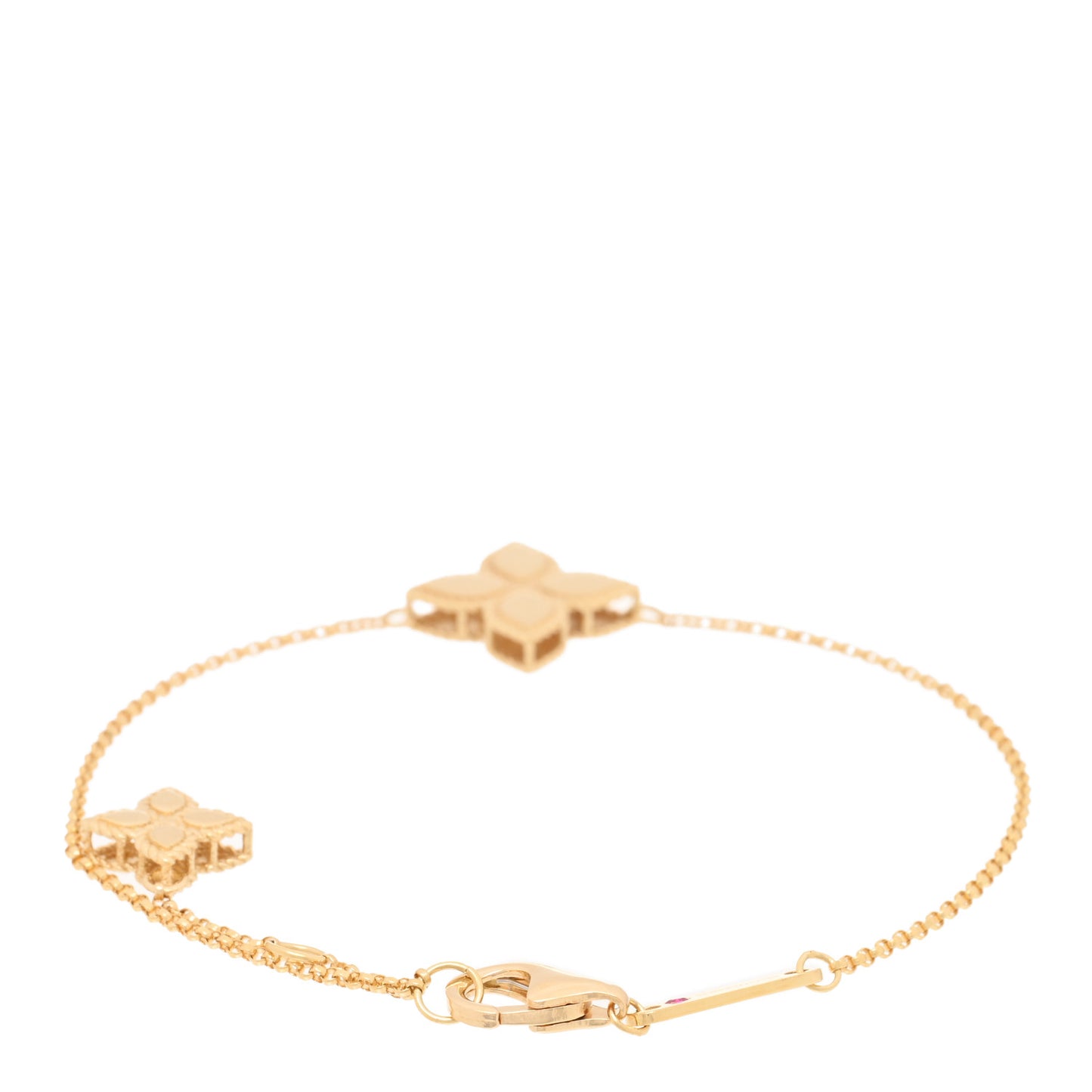 18K Yellow Gold Princess Flower Bracelet