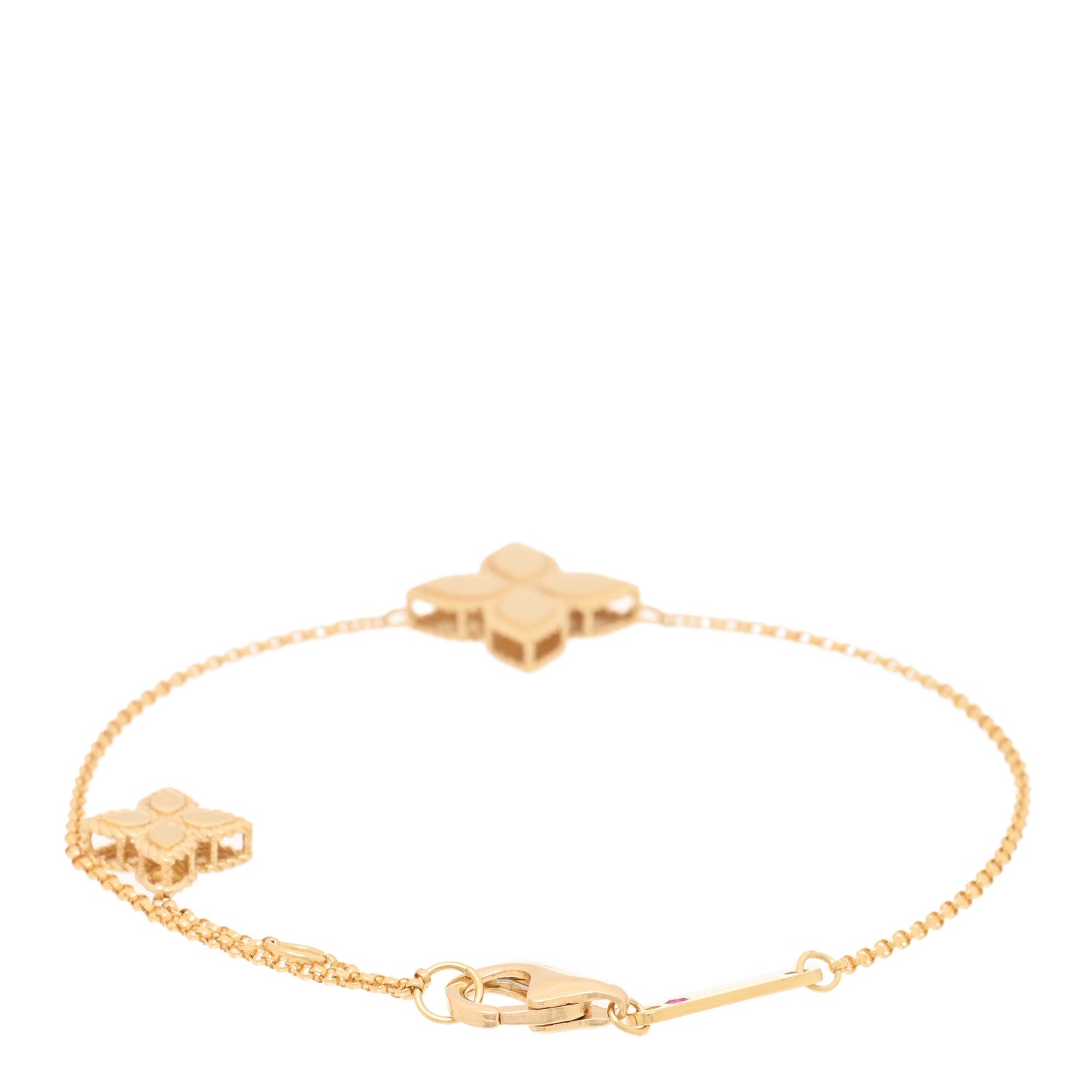 Roberto Coin 18K Yellow Gold Princess Flower Bracelet 2 of 3