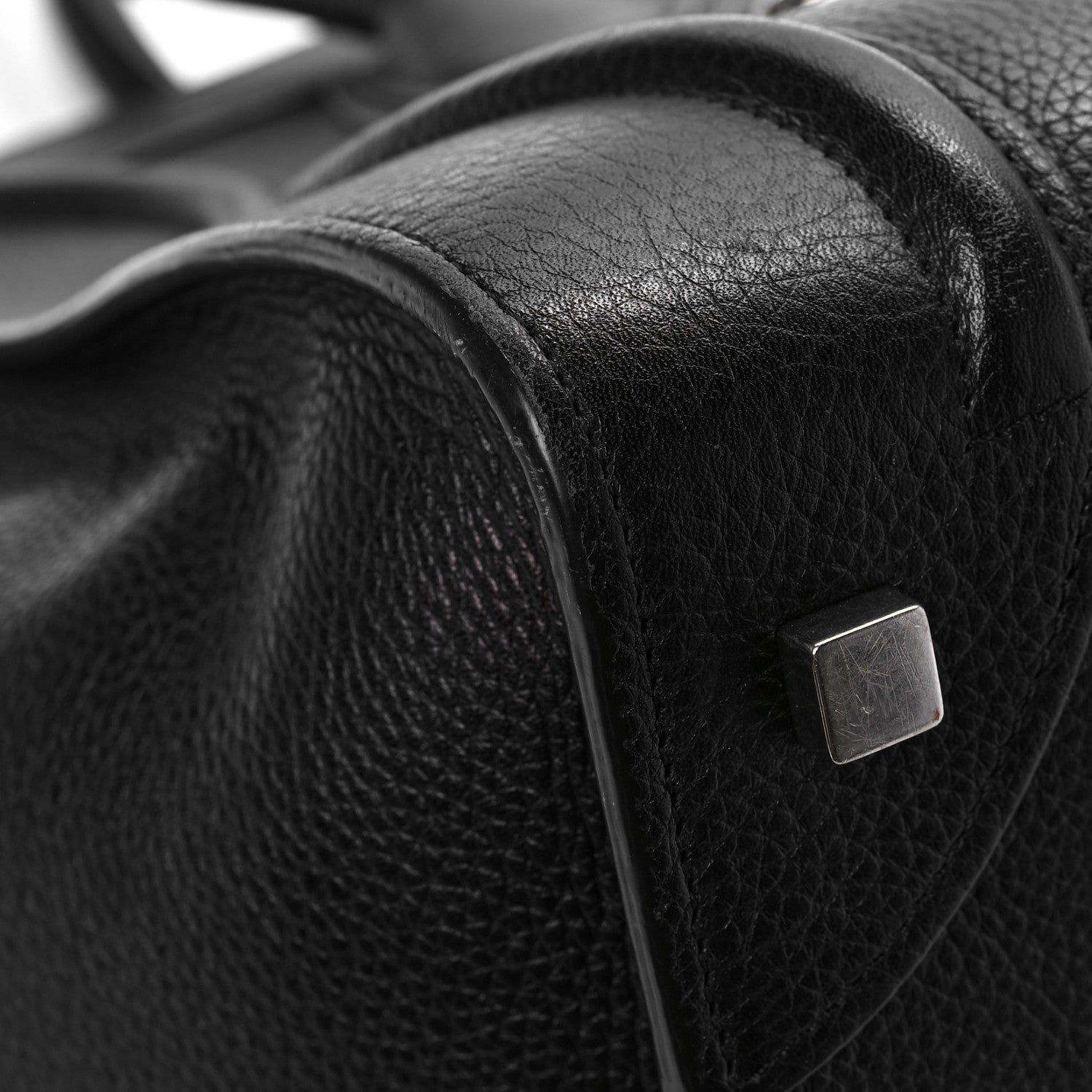 Celine Drummed Calfskin Mini Luggage Black 9 of 9