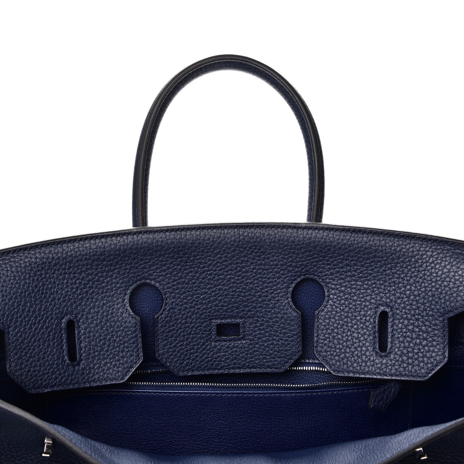 Hermes Taurillon Clemence Birkin 35 Bleu Saphir 8 of 38