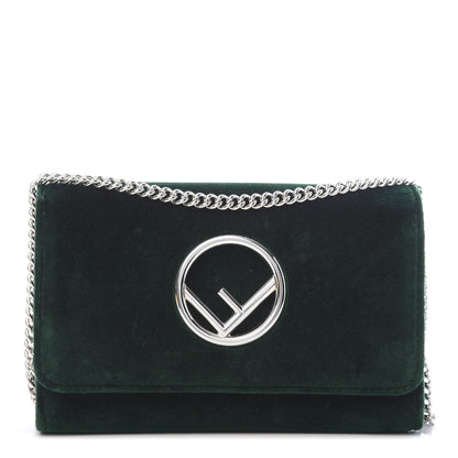 Fendi Velvet F is Wallet on Chain Amazzonia 1 of 12