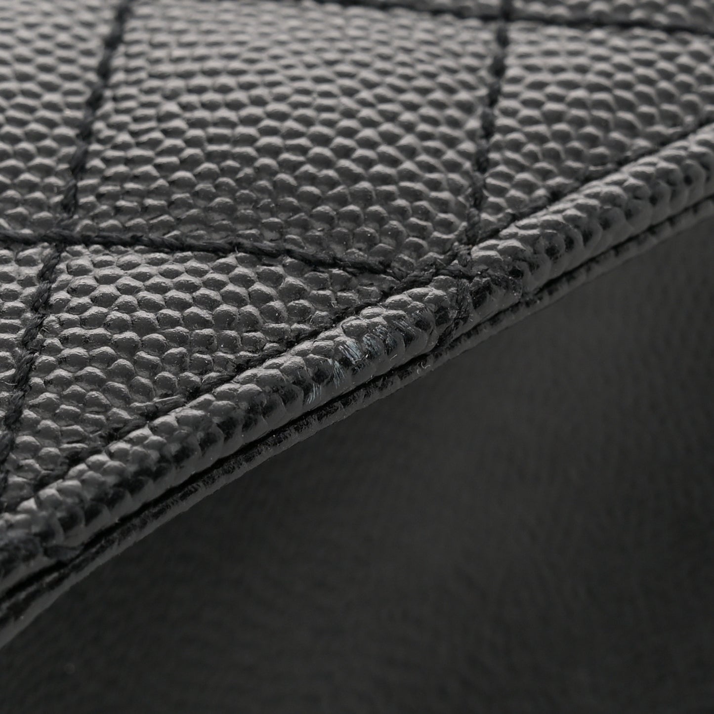 Grain De Poudre Textured Mixed Matelasse Triquilt Medium Monogram Monochrome Satchel Black