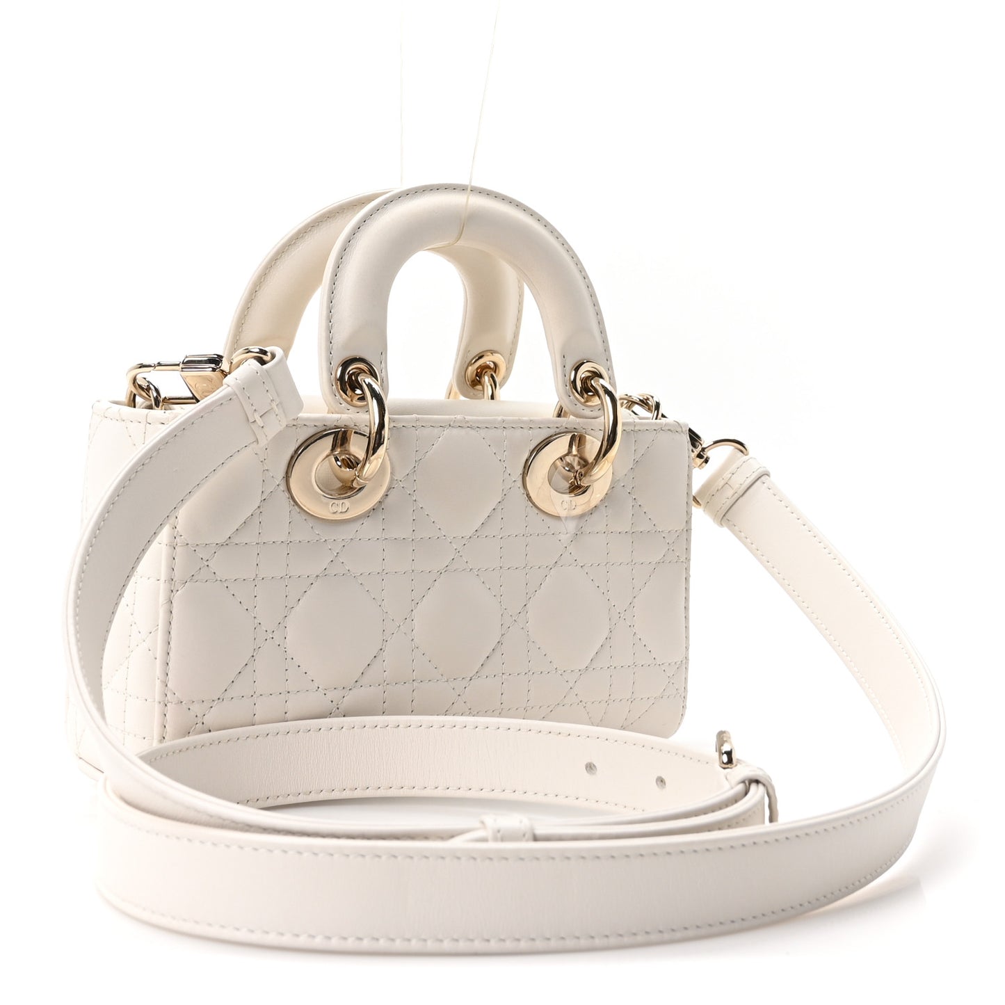 Lambskin Cannage Dioramour Micro Lady D-Joy Latte