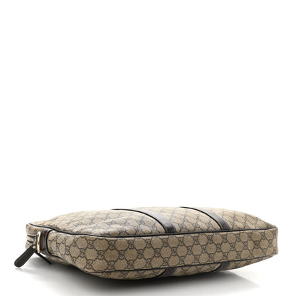 Gucci GG Supreme Monogram Selleria Calfskin Briefcase Beige Ebony Cocoa 3 of 16