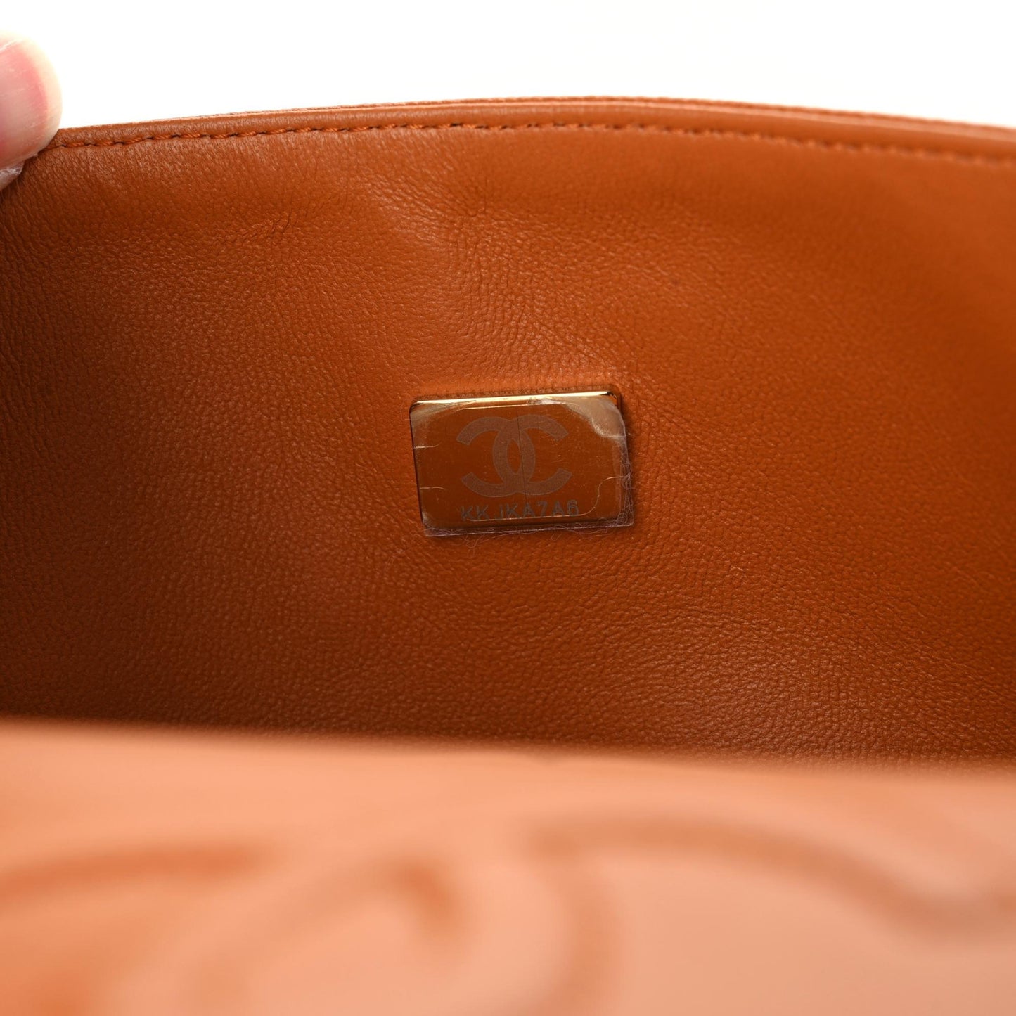Caviar Quilted Medium Double Flap Light Brown