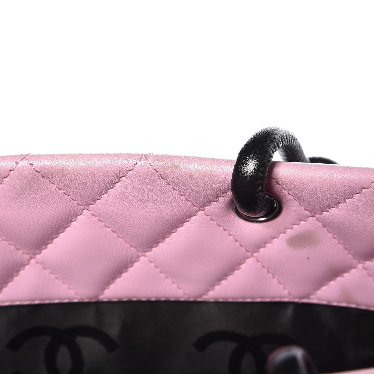 Chanel Calfskin Quilted Medium Cambon Tote Pink Black 10 of 14