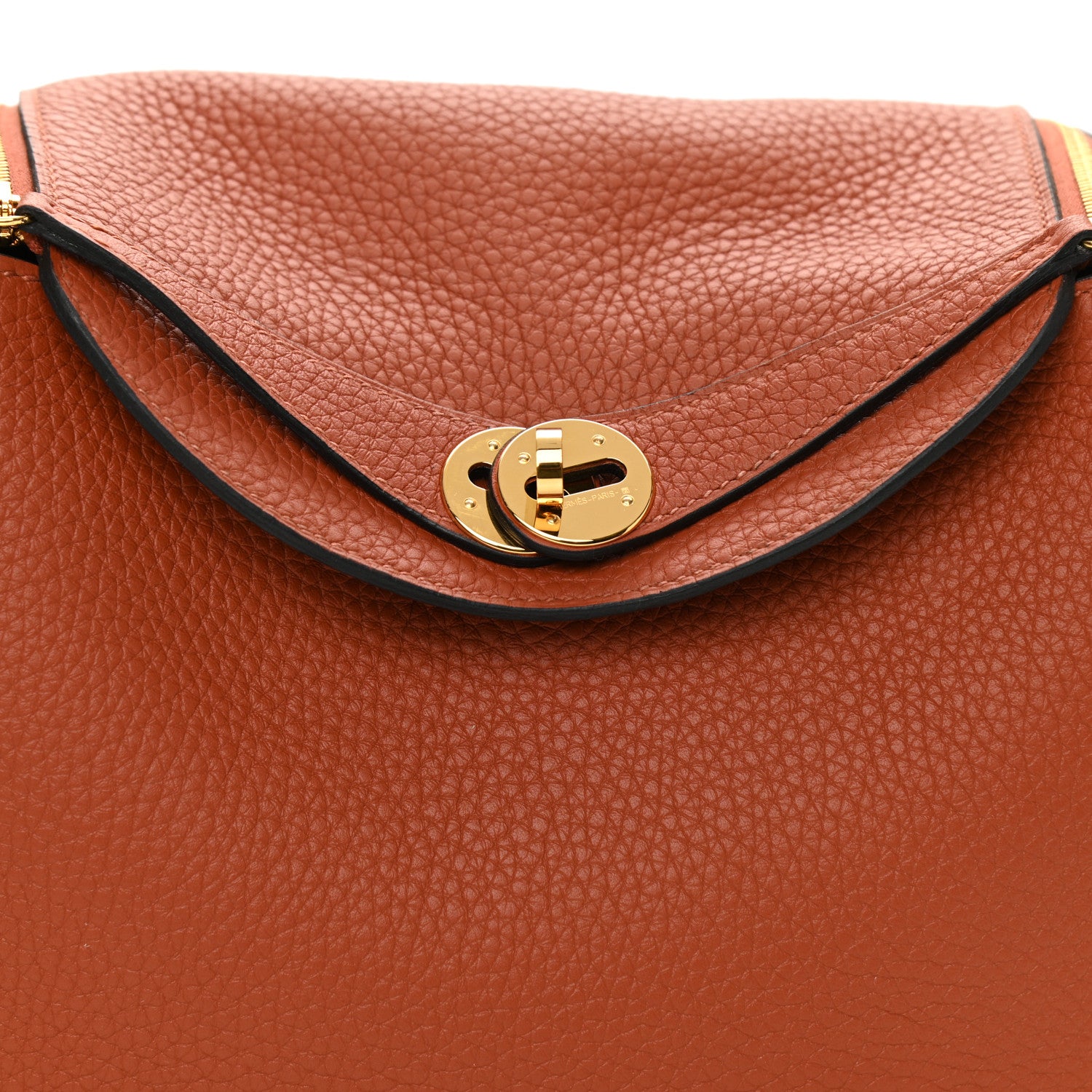 Hermes Taurillon Clemence Lindy 26 Cuivre 7 of 9