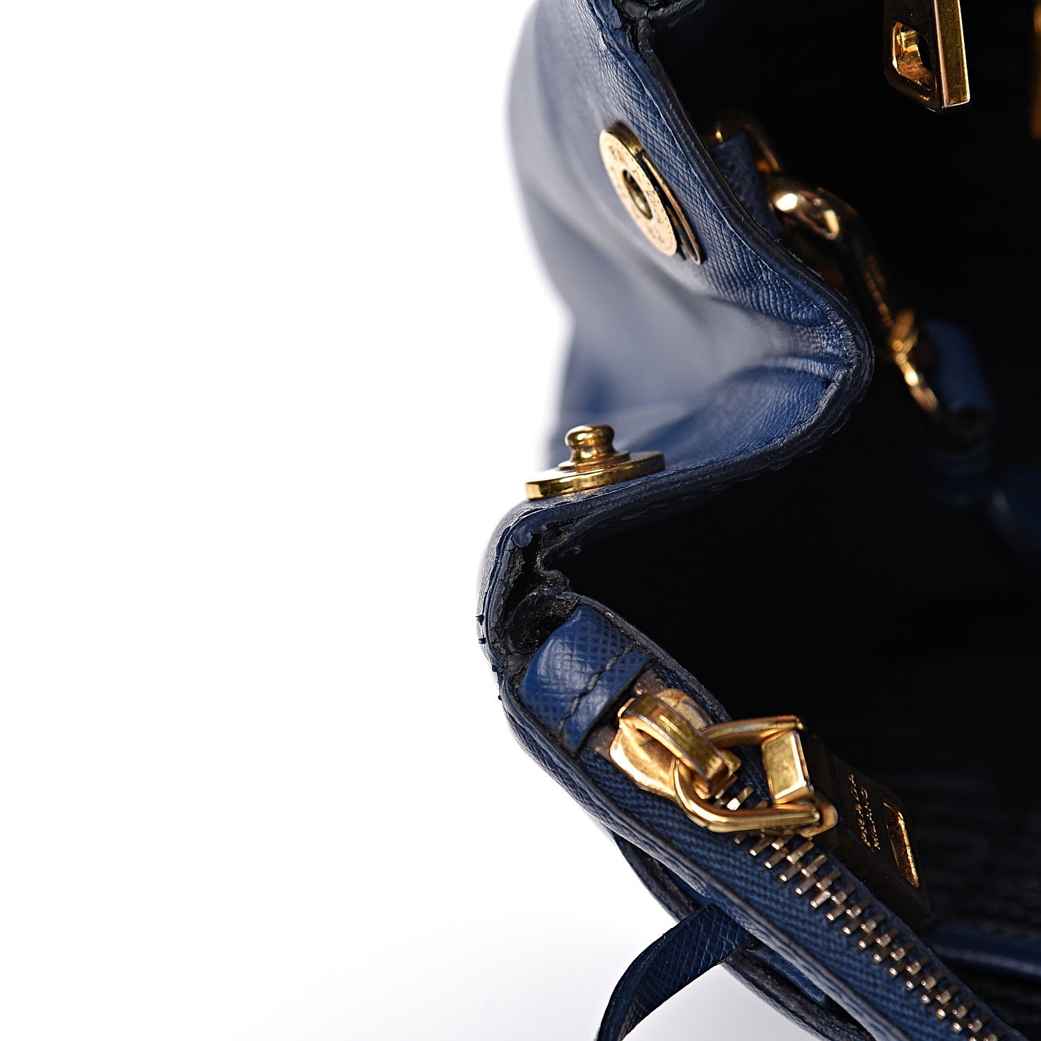 Prada Saffiano Lux Medium Tote Bluette 13 of 18