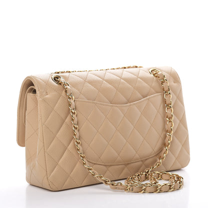 Chanel Caviar Quilted Medium Double Flap Beige 3 of 11