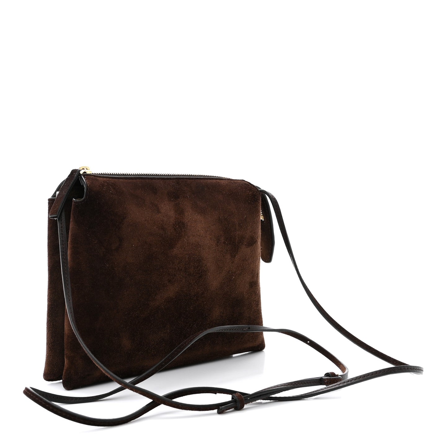 Suede Calfskin Mini Nu Twin Bag Mocha
