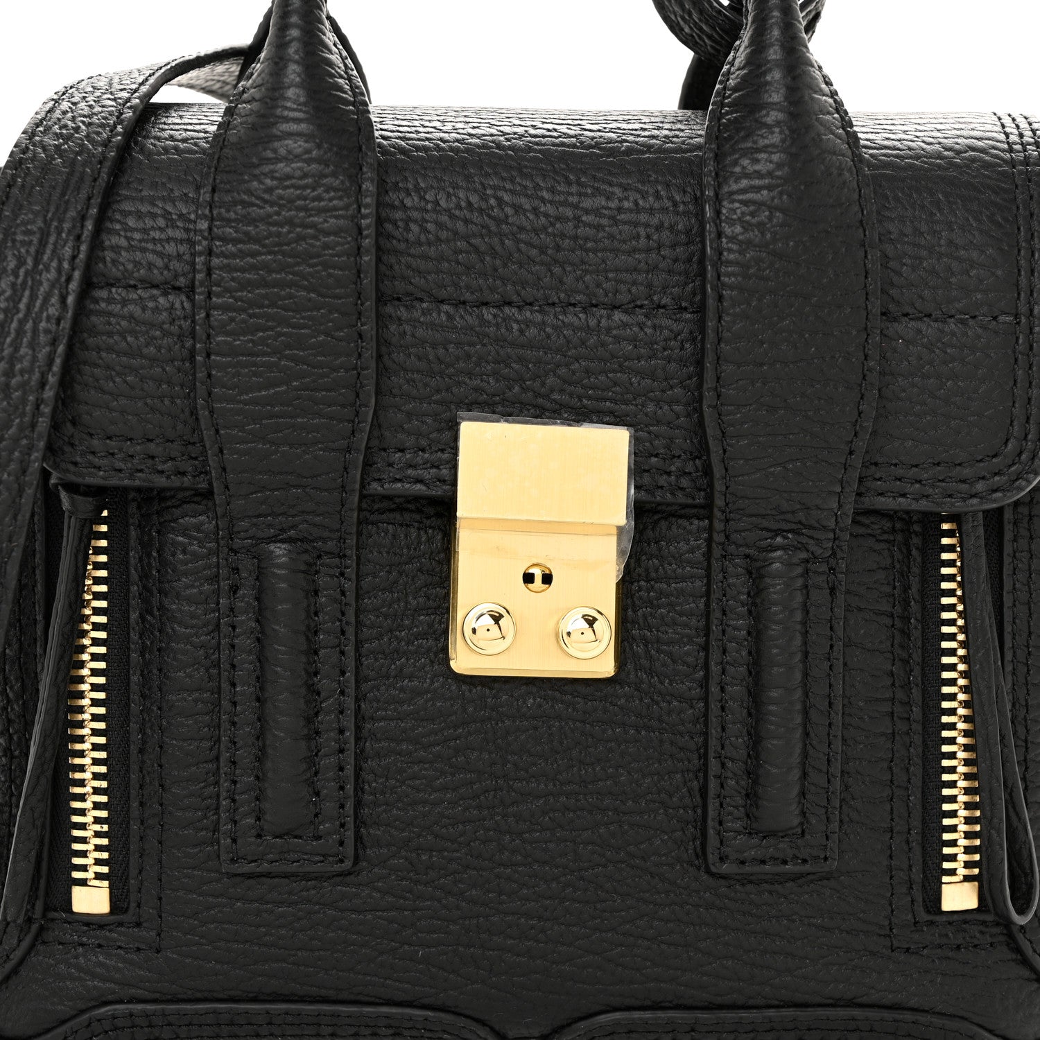 3.1 Phillip Lim Textured Calfskin Mini Pashli Satchel Black 7 of 10