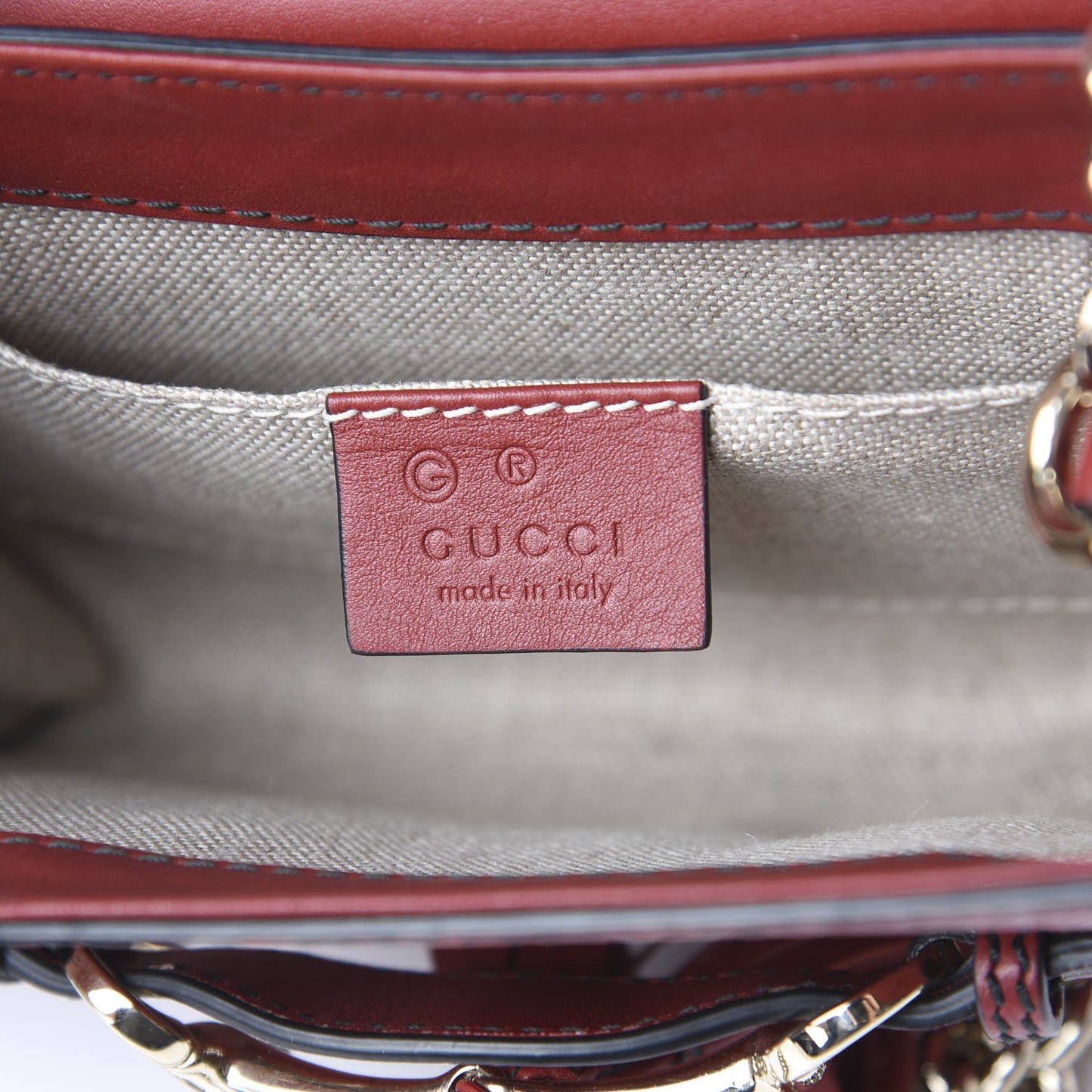 Soft Microguccissima Mini Emily Chain Shoulder Bag Rosso