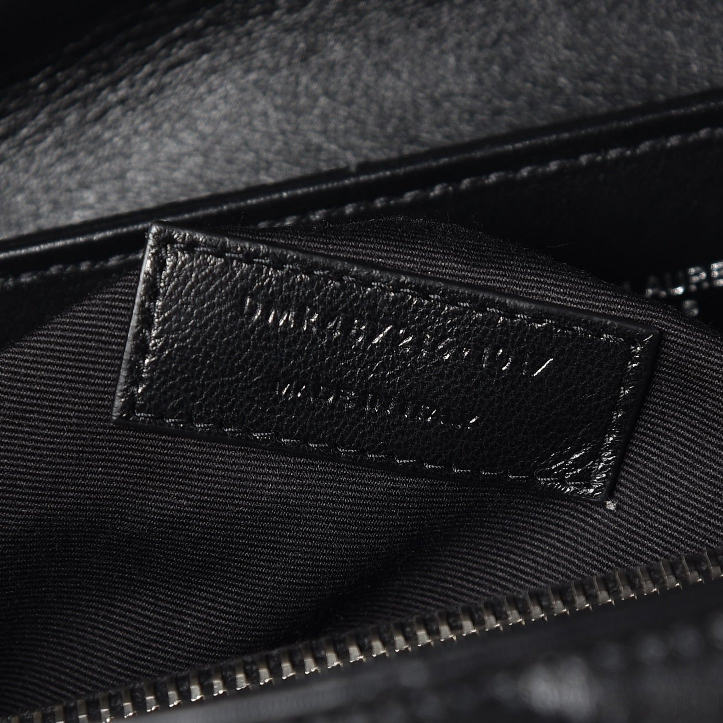 Calfskin Y Quilted Monogram Medium Loulou Chain Satchel Black