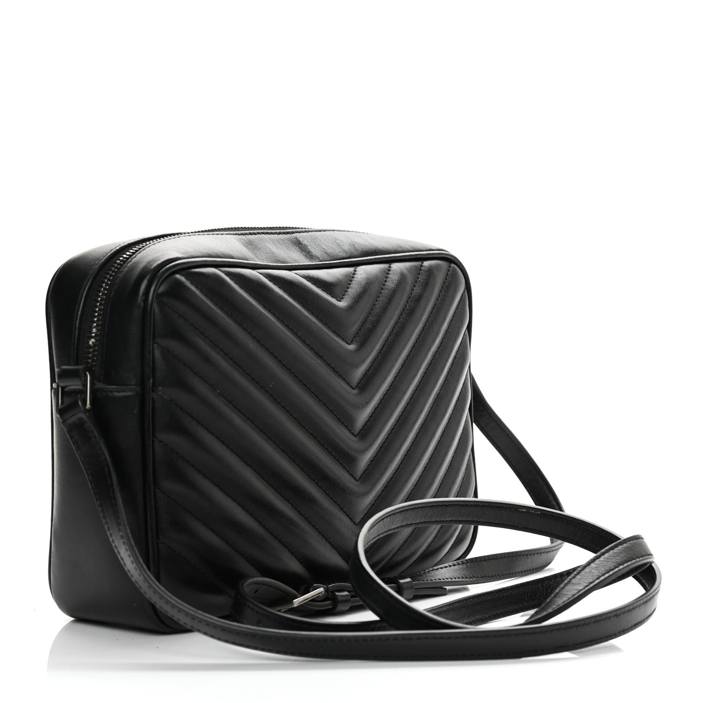 Calfskin Matelasse Monogram Lou Camera Bag Black