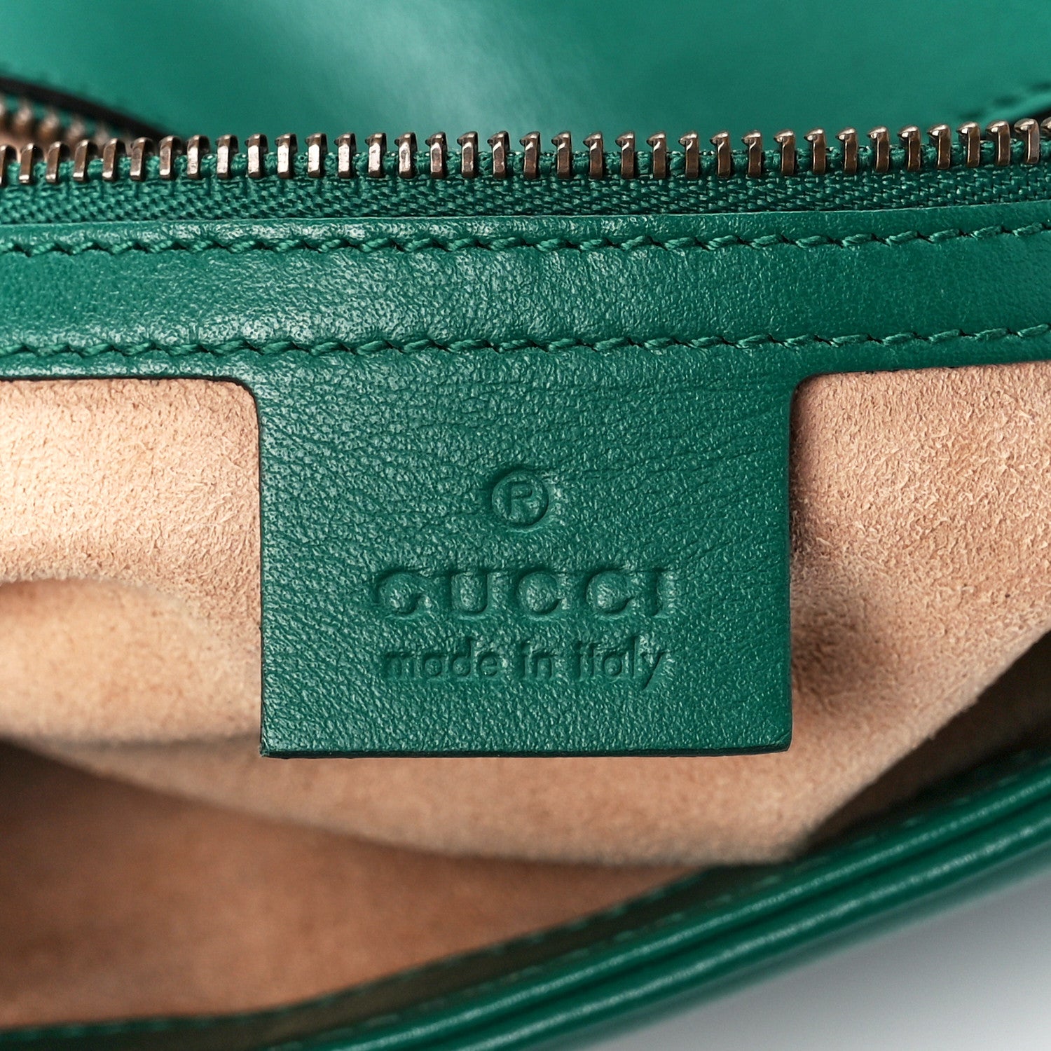 Gucci Calfskin Matelasse Small GG Marmont Shoulder Bag Emerald Green 6 of 15