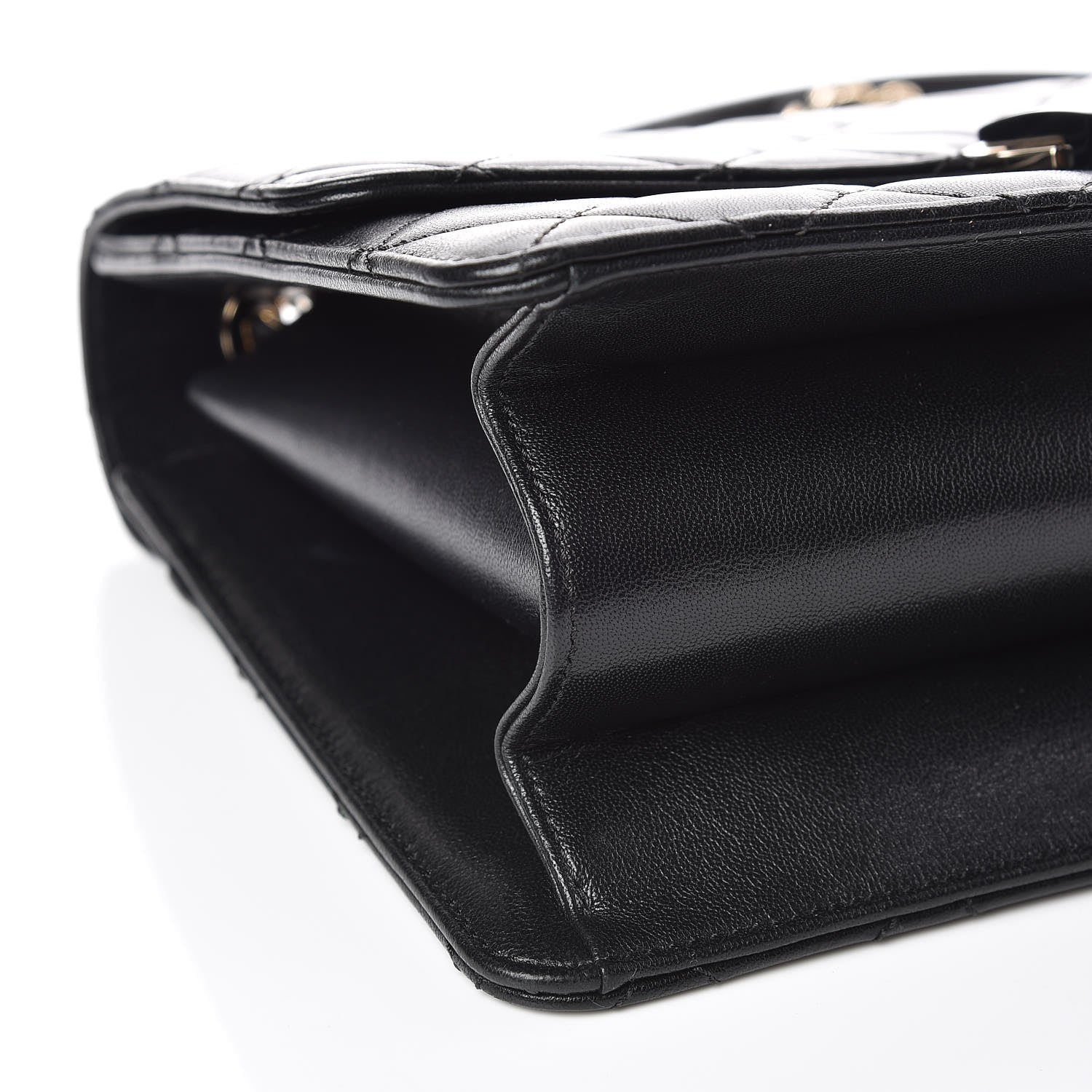 Chanel Sheepskin Quilted Large Beauty Lock Flap Black 5 of 11