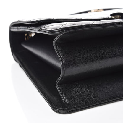 Chanel Sheepskin Quilted Large Beauty Lock Flap Black 5 of 11