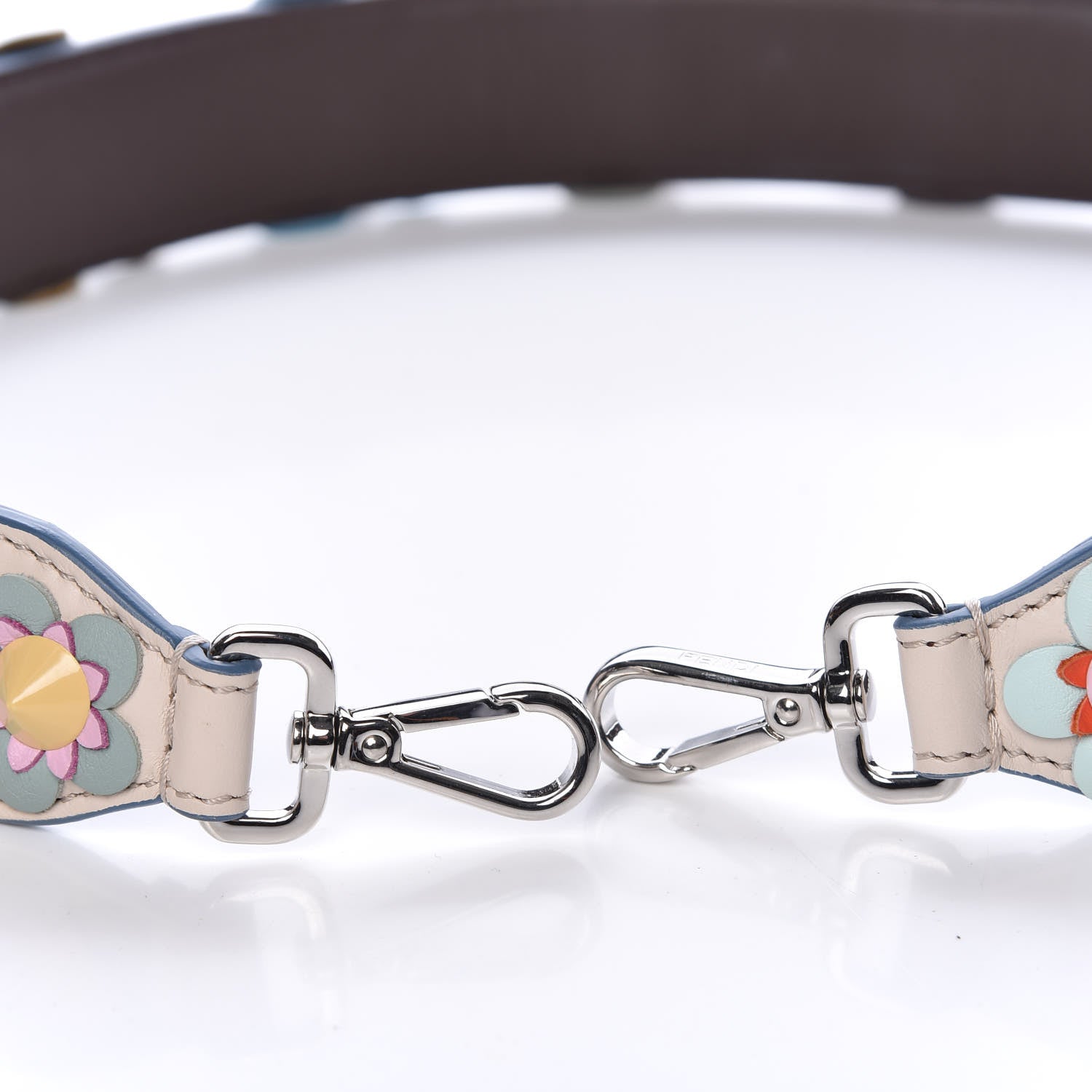 Fendi Vitello Dolce Flowerland Studded Strap You Camelia Moresco Multicolor 4 of 4