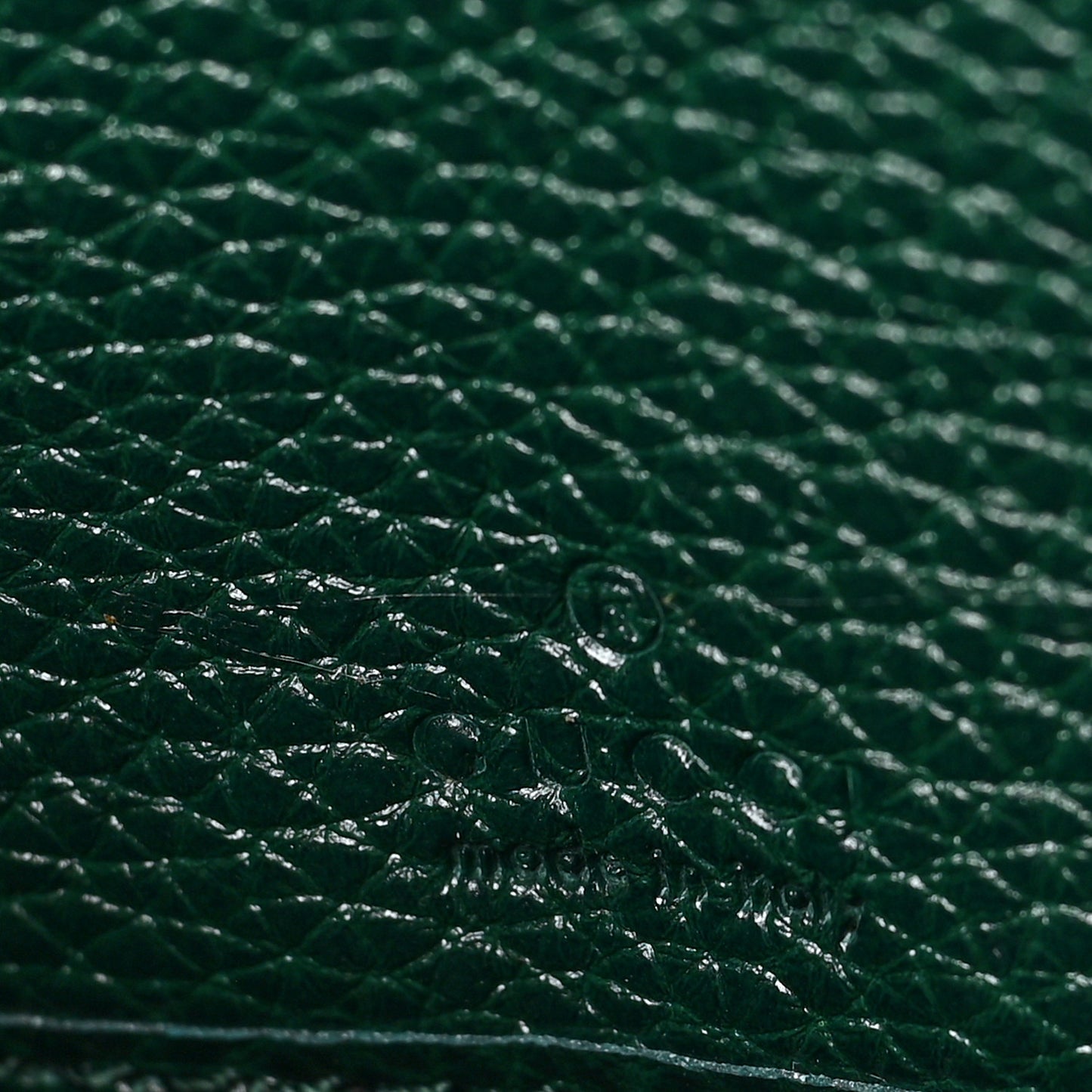 Grainy Calfskin Zumi Zip Around Wallet Vintage Green